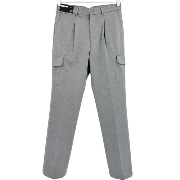 J. Ferrar Men's Regular Fit Stretch Pleated Gray Twill Cargo Pants 30x32 NWT $80 - Picture 1 of 12